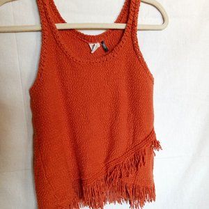 Women's Anthropologie Knit Fringe Tank